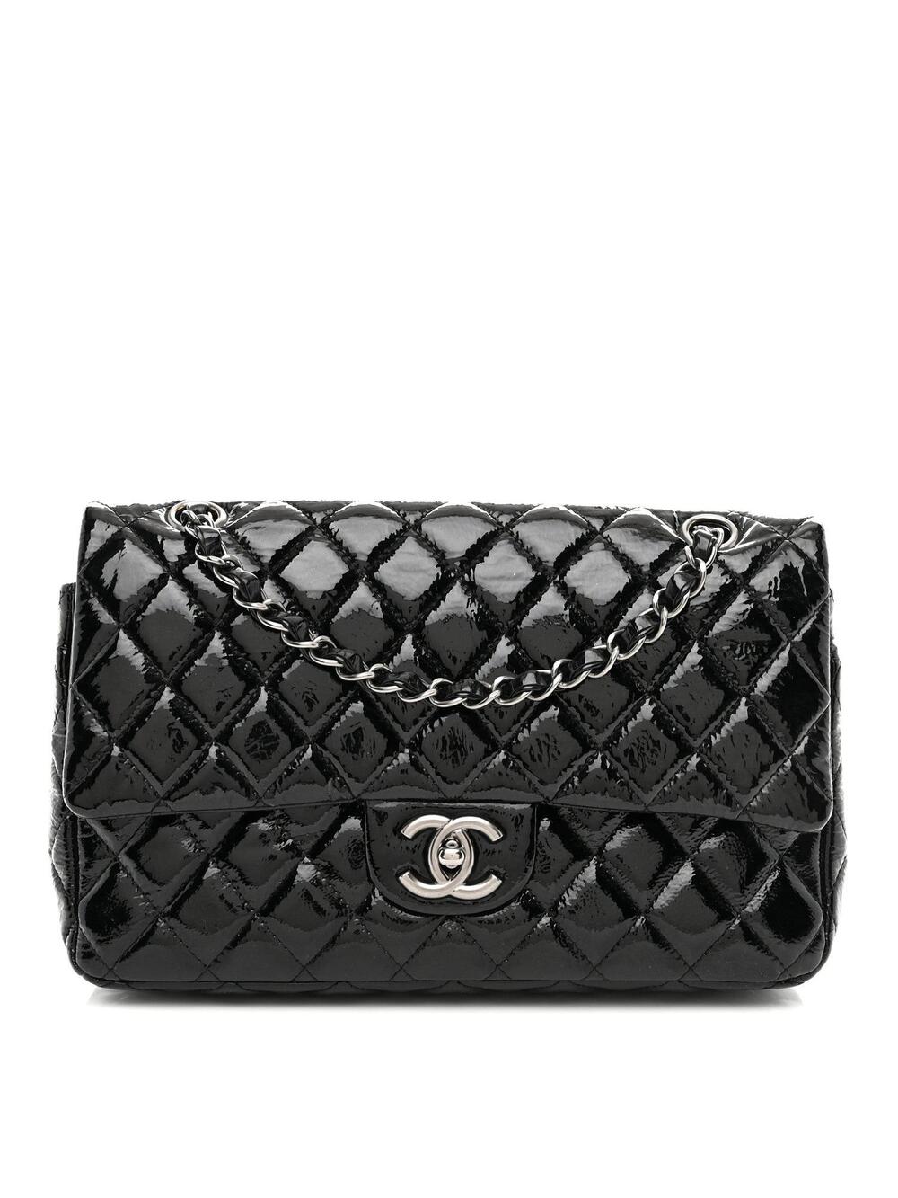Chanel Distressed Patent Quilted Medium #365771C49B